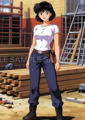 激レア】アニメセル画 職人風美女 キャラクターアート 手描き原画 希少