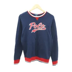ポロ ラルフローレン POLO RALPH LAUREN トレーナー L/G(14-16) 紺 ネイビー プリント ラウンドネック /HO36 ■ECD001 男の子