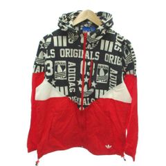 아디다스 오리지널스 adidas originals 콜로라도 윈드 브레이커 재킷 F 레드 레드 블랙 블랙 총 무늬 후드 지퍼 업 / HW ■ ECA002