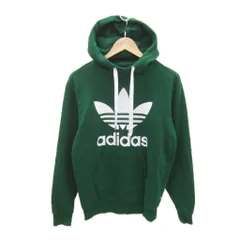 アディダスオリジナルス adidas originals パーカー スウェット プルオーバー ロゴプリント S 緑 グリーン /SY30 ■ECE004