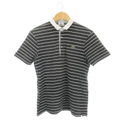 ラコステ LACOSTE ポロシャツ 4 紺 ネイビー ストライプ柄 半袖 襟付き /CK22 ■GY61のサムネイル