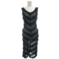 シビラ SYBILLA ワンピース M グリーン ノースリーブ ヘムフリル シアー /RG ■GY60のサムネイル
