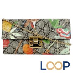 グッチ 長財布 パドロック チェーンウォレット GGスプリーム 453506 