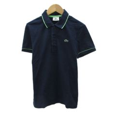 LACOSTE SLIM FIT ポロシャツ ボーダー ネイビー FR2 - メルカリ