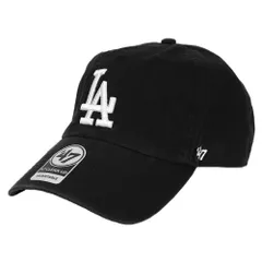 新品 47 キャップ ドジャース メンズ レディース クリーンナップ LA ロゴ CLEAN UP CAP MENS LADIES 帽子 ローキャップ MLB LOS ANGELES DODGERS ブラック×ホワイト