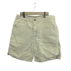 カーハート carhartt ワークショーツ パンツ XL ベージュ 無地 ショート丈 ツールポケット /NP ■ECD003のサムネイル