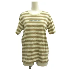 ピンクハウス PINK HOUSE Tシャツ ベージュ ボーダー柄 ラウンドネック 半袖 /NP ■ECA004