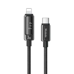 Mcdodo USB-C to ライトニングケーブル 36W PD急速充電 OLEDデジタルディスプレイ Type-C Light-ningケーブル 高速データ転送 亜鉛合金シェル 丈夫なナイロン編み 充電コード iPhone 14/13/12/11 ...