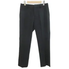ユニクロ UNIQLO 美品 22SS 感動パンツ ストレッチ ウエスト70cm ヒップ97cm L相当 黒 ブラック 221-445237 /X