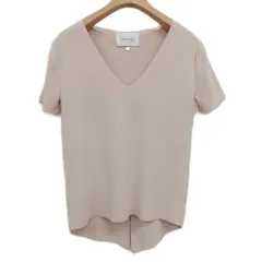 ベイジ BEIGE ニット プルーバー 半袖 テールカット レーヨン ナイロン ピンクベージュ 4 L相当のサムネイル