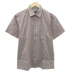 ゼニア スポーツ Zegna Sport カジュアルシャツ L グレー 赤 チェック柄 半袖 /SY5 ■GY58のサムネイル