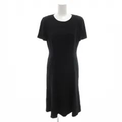 ユキトリイ YUKI TORII 美品 ワンピース 9 紺 ネイビー 無地 ラウンドネック ロング丈 半袖 26-601-8019 /HW ■GY60のサムネイル