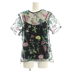 グレースクラス GRACE Class Tシャツ 36 黒 ブラック 花柄刺繍 半袖 /LP ■ECE003のサムネイル