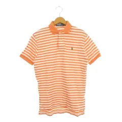 ポロ バイ ラルフローレン Polo by Ralph Lauren ポロシャツ S オレンジ 白 ホワイト ボーダー柄 ポロカラー 半袖 /AH3 ■GY61のサムネイル