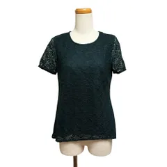 ビーシービージーマックスアズリア BCBGMAXAZRIA レースブラウス カットソー ナイロン コットン Sサイズ 緑 グリーン DCW1T751-K3F ■GY99のサムネイル
