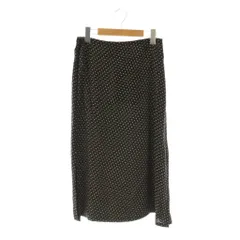 マックスマーラ ウィークエンドライン MAX MARA WEEKEND LINE シルクスカート フレア 総柄 40 ブラック /HK ■GY57のサムネイル