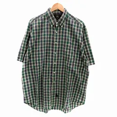 アールエルラルフローレン RL RALPH LAUREN カジュアルシャツ ボタンダウン 半袖 チェック柄 XL マルチカラー 緑 グリーン /HO42 ■GY53