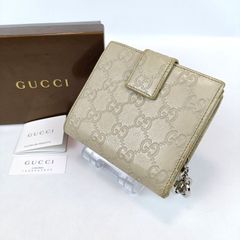 GUCCI グッチ 二つ折り財布 折り財布 シルバー GG柄 - メルカリ