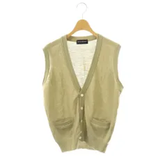 イヴサンローラン YVES SAINT LAURENT ニットベスト リネン混 M カーキベージュ /ES ■ECD001のサムネイル