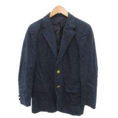 VAN JAC テーラードジャケット ブレザー 金ボタン 刻印 裏地ボルドー 