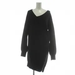 アレキサンダーワン ALEXANDER WANG ワンピース ニット ウール カシミヤ混 長袖 ひざ丈 Vネック XS 黒 ブラック /XZのサムネイル