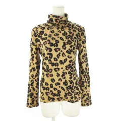ソニア ソニアリキエル SONIA SONIA RYKIEL カットソー 40 茶 ブラウン ヒョウ柄 タートルネック 長袖 /CK48 ■ECB001のサムネイル
