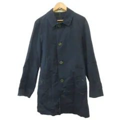 ラコステ LACOSTE コート 50 紺 ネイビー 綿 無地 レギュラーカラー ベルト付き 長袖 ミドル丈 /GR ■ECB002のサムネイル