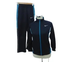 ナイキ NIKE ジャージ セットアップ 上下 トラックジャケット ミドル丈 パンツ イージー アンクル丈 上M 下L 濃紺 ダークネイビー 青 ブルー /HO38 ■ECA004