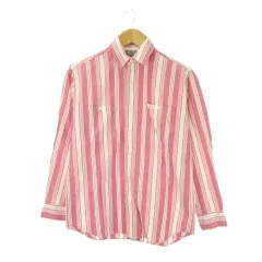 ポロ バイ ラルフローレン Polo by Ralph Lauren シャツ L ピンク サックス ストライプ柄 長袖 レギュラーカラー /CK18 ■ECE003のサムネイル
