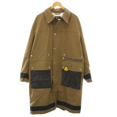 DIESEL ウールコート チェスターコート ニット切り替え レザー