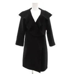 エルマノシェルビーノ ERMANNO SCERVINO コート ビッグカラー ウール ひざ丈 42 紺 ネイビー /FF  ■GY62のサムネイル