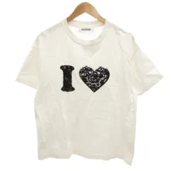 ディスカバード DISCOVERED Tシャツ 1 半袖 スパンコール ハート 白 ホワイト 黒 ブラック /JS ■ECA002のサムネイル