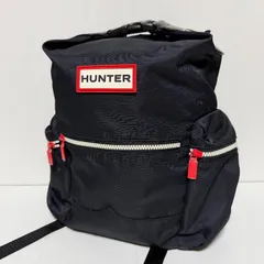 HUNTER ハンター リュック バックパック ブラック レッドロゴ ナイロン 軽量 デイパック B624のサムネイル