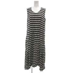 コムデギャルソンコムデギャルソン COMME des GARCONS COMME des GARCONS カットワンピース ノースリーブ 総柄 ボーダー S 白 ホワイト 黒 ブラック /JS ■GY53のサムネイル