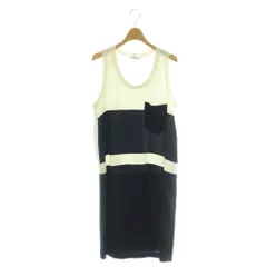 ジルサンダー JIL SANDER ノースリーブワンピース バイカラー シルク混 白 紺 /CX ■ECD003のサムネイル