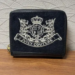 【話題！】Juicy Couture ラウンドファスナー 二つ折り財布 ブラックのサムネイル