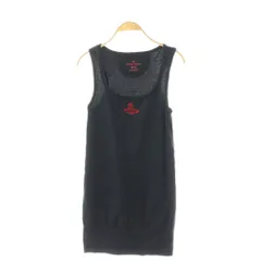 ヴィヴィアンウエストウッドレッドレーベル Vivienne Westwood RED LABEL ノースリーブワンピース 刺繍 ミニ 2 ブラック レッド /DO ■ECD002のサムネイル