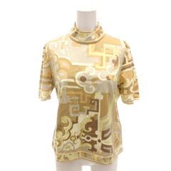 美品】 レオナール プチネック カンカン ブラウス フラワー柄 M 