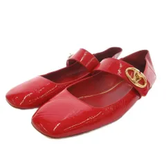 ヴァレンティノ ガラヴァーニ VALENTINO GARAVANI メリージェーン フラットシューズ パテントレザー 37.5 赤 レッド /UO ■GY62のサムネイル