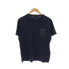 プラダ PRADA Tシャツ カットソー 半袖 ロゴ ポケット XL ネイビー SJN250 R192 710 /CX ■GY53のサムネイル