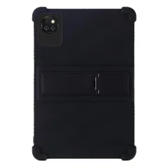DOOGEE T10W 케이스용, 10.1 인치 태블릿 커버, 실리콘 고무, 내장 스탠드, 낙하 방지, 미끄럼 방지, 내마모성, 내구성, 손쉬운 청소, 보호 커버, 가볍고 통기성 (블랙, DOOGEE T10W)