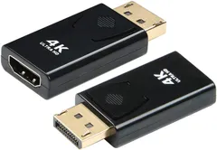 웨이브 4K 디스플레이포트-HDMI 컨버터 어댑터 디스플레이 포트 DP (최대 해상도 3840 x 2160 4K 호환)