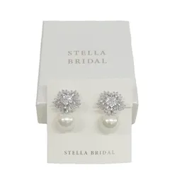 STELLA BRIDAL ステラブライダル イヤリング フェイクパール キュービックジルコニア