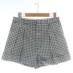 ルイヴィトン LOUIS VUITTON 茶タグ ショートパンツ ハーフパンツ ギンガムチェック ジップフライ 黒 ブラック 白 ホワイト /XZのサムネイル