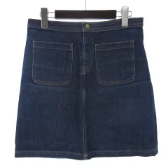 アーペーセー A.P.C. デニム スカート ミニ 前ポケット 36 インディゴ ■GY12のサムネイル