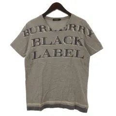 バーバリーブラックレーベル BURBERRY BLACK LABEL Tシャツ 半袖 プリント 2 グレー 260406E