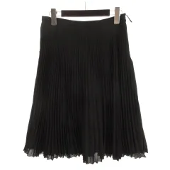 モスキーノ MOSCHINO プリーツ シフォン スカート 40 ブラック 251208E ■GY43のサムネイル
