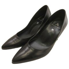 ワコール サクセスウォーク パンプス 23 E オープントゥ 黒 20【美品