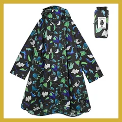 [キウ] スタンダードレインポンチョ 2ND STANDARD RAIN PONCHO - 2ND 防水 撥水 はっ水 耐水 豪雨対応 雨対策 大雨 台風 梅雨 レインコート スリーブポンチョ 雨具 雨ガッパ 雨合羽 袖付き 収納袋 ポケット おしゃれ か 1