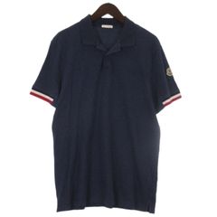 極美品〕モンクレール トリコライン ネイビー S ポロシャツ 5S111